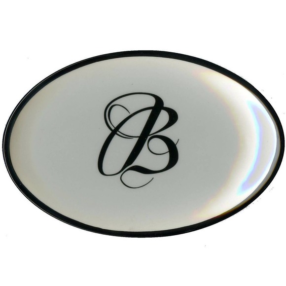 Mud Pie Soap Dish Letter B Initial Monogram Coin Trinket Holder 5.5x3.75x.75" - Picture 1 of 5
